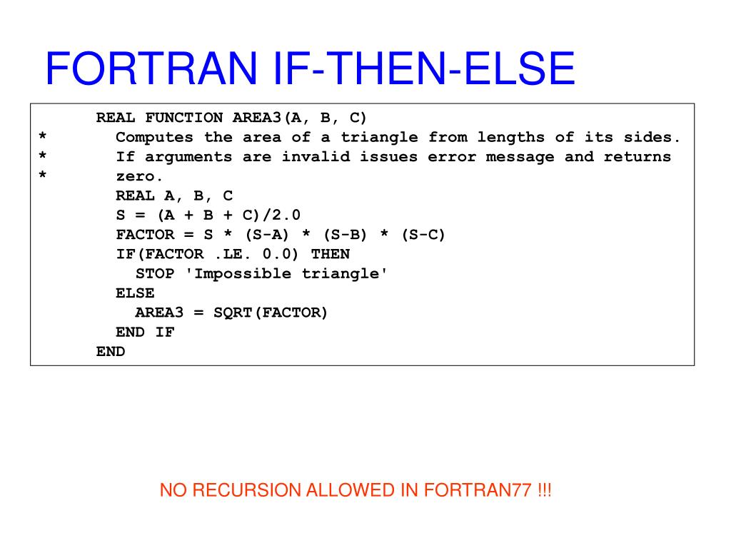 PPT Imperative Programming The Case of FORTRAN PowerPoint
