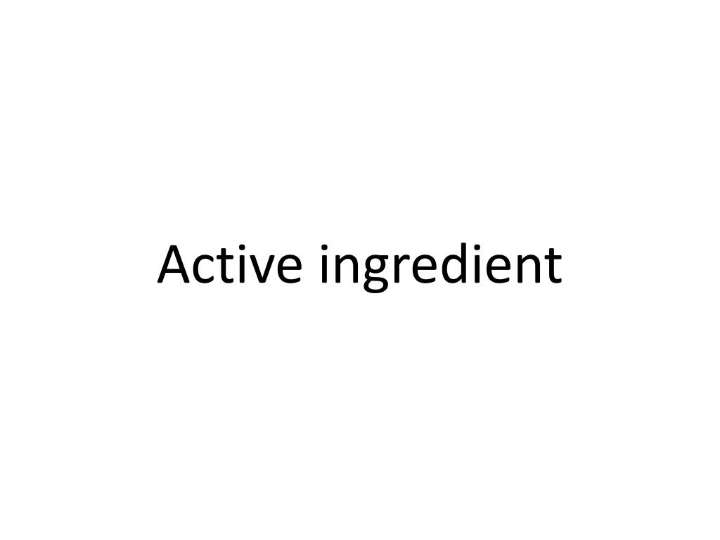 PPT Active ingredient PowerPoint Presentation, free download ID6336420