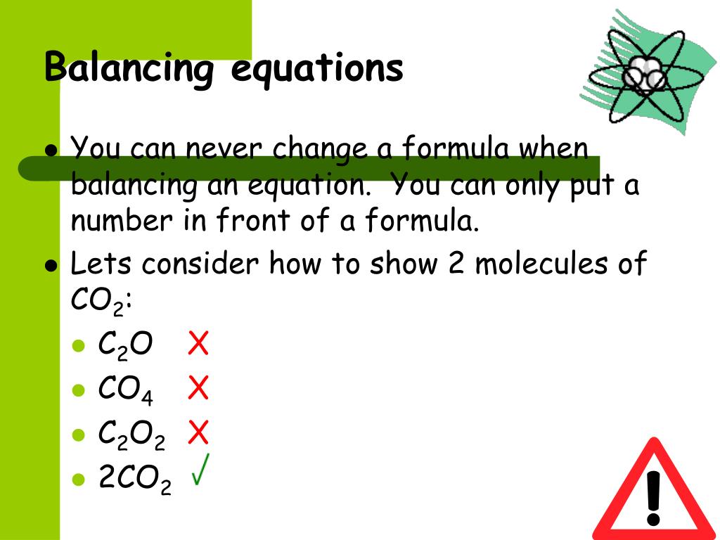 PPT Balancing Chemical Equations PowerPoint Presentation, free