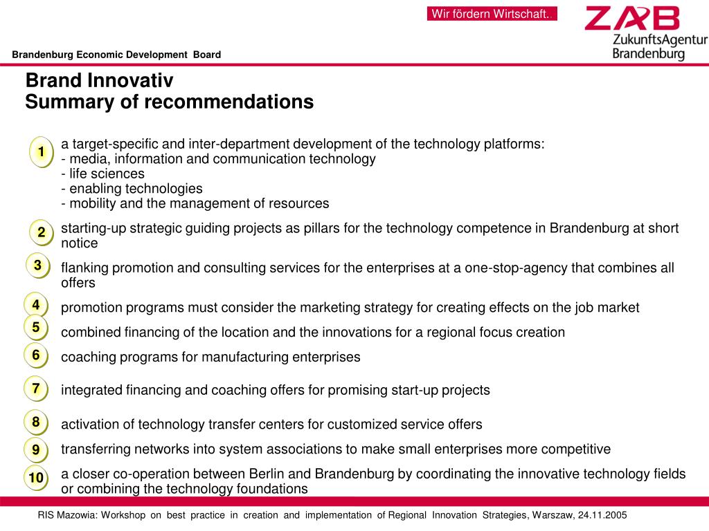 PPT Brandenburg Economic Development Board PowerPoint Presentation
