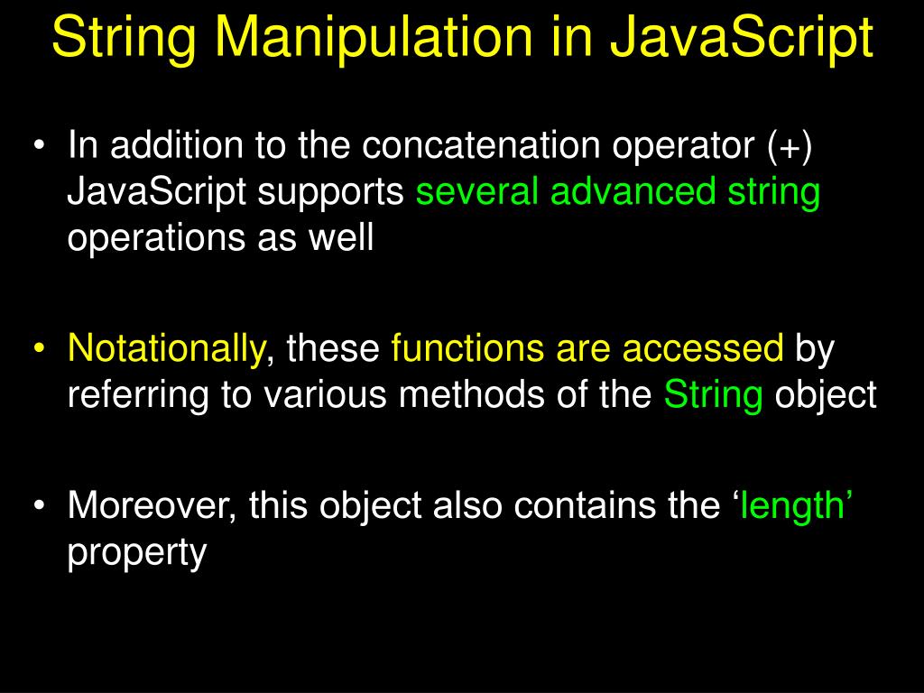 PPT CS101 Introduction to Computing Lecture 37 String Manipulation