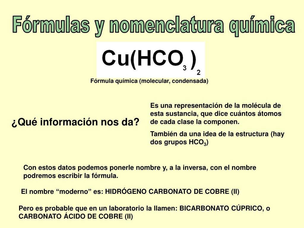 PPT Fórmulas y nomenclatura química PowerPoint