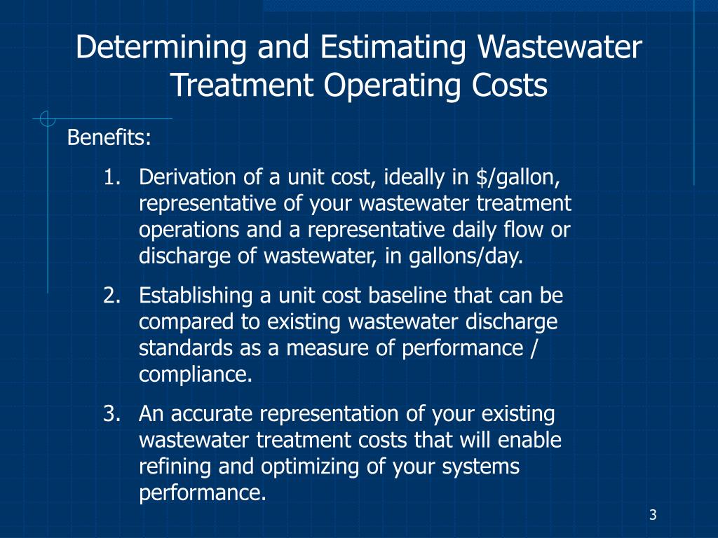 PPT Determining and Estimating Wastewater Treatment Operating Costs