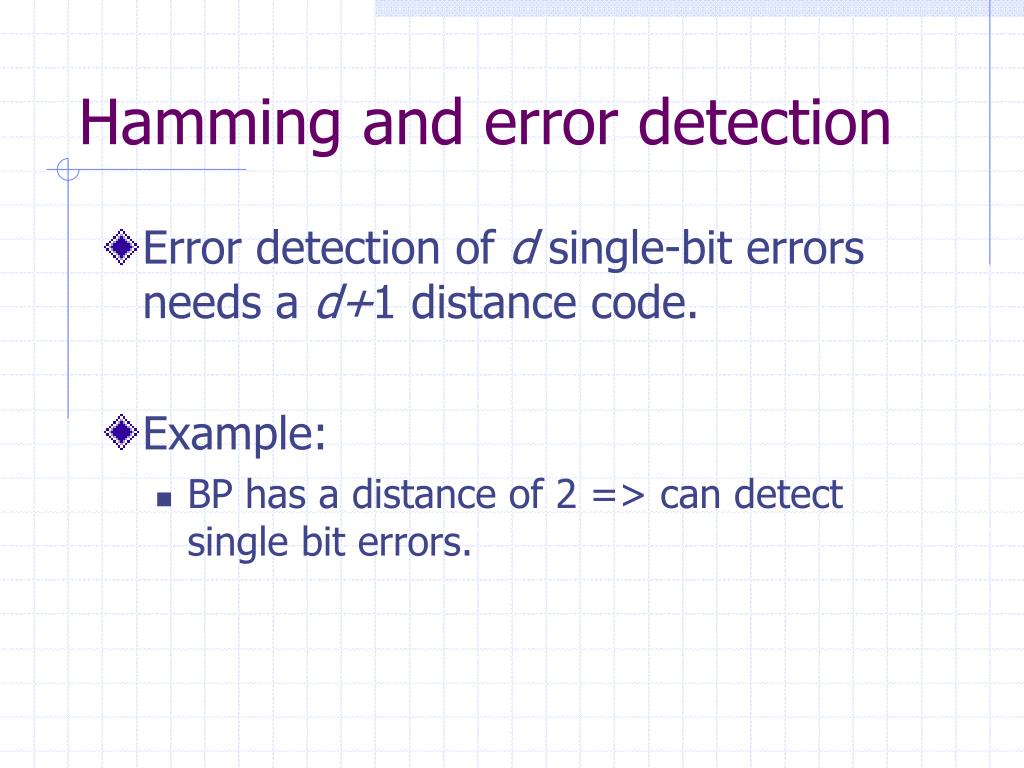 PPT Computer Networks Error Detection and Correction & Media Access