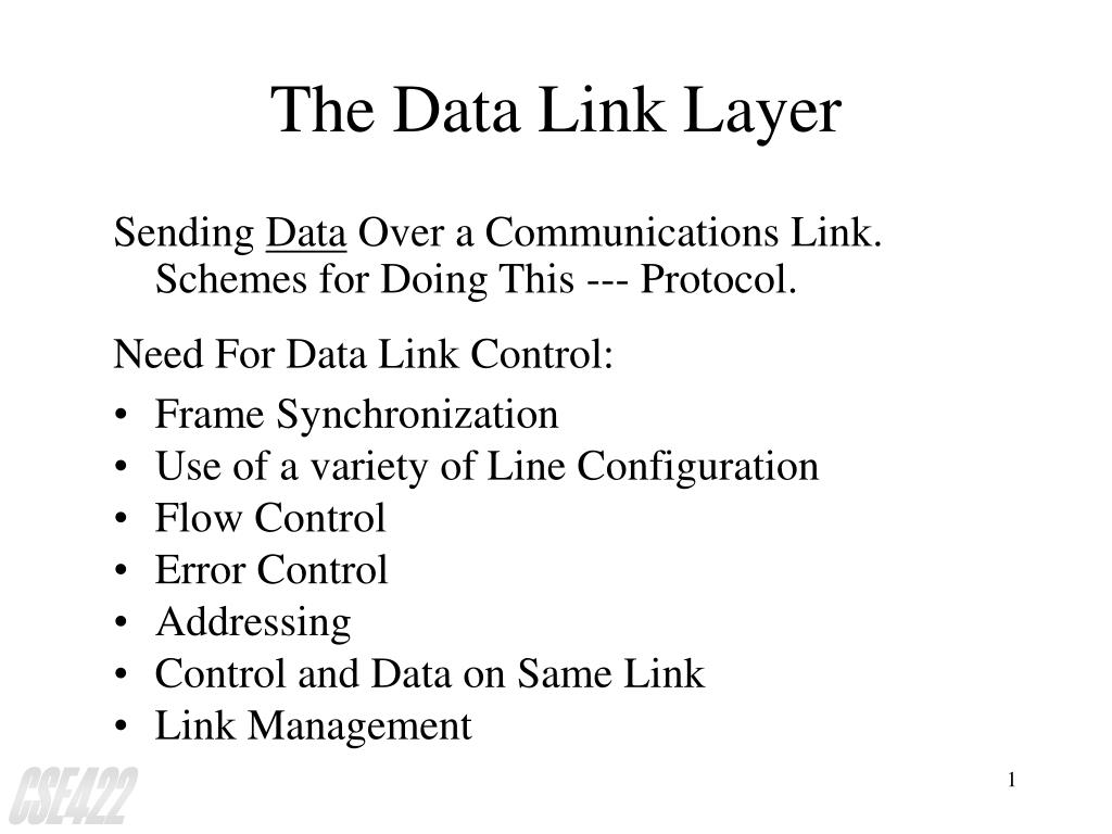 PPT The Data Link Layer PowerPoint Presentation, free download ID