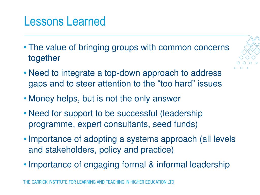 PPT Carrick Institute for Learning and Teaching in Higher Education