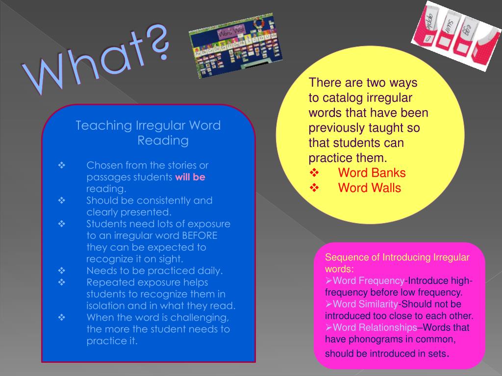 PPT Irregular Word Reading PowerPoint Presentation, free download