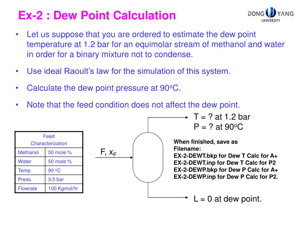 PPT Problems on Flash Calculations using both Aspen Plus and PRO/II