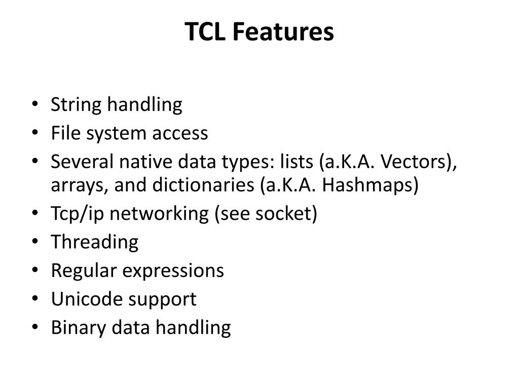 PPT Introduction To TCL PowerPoint Presentation, free download ID