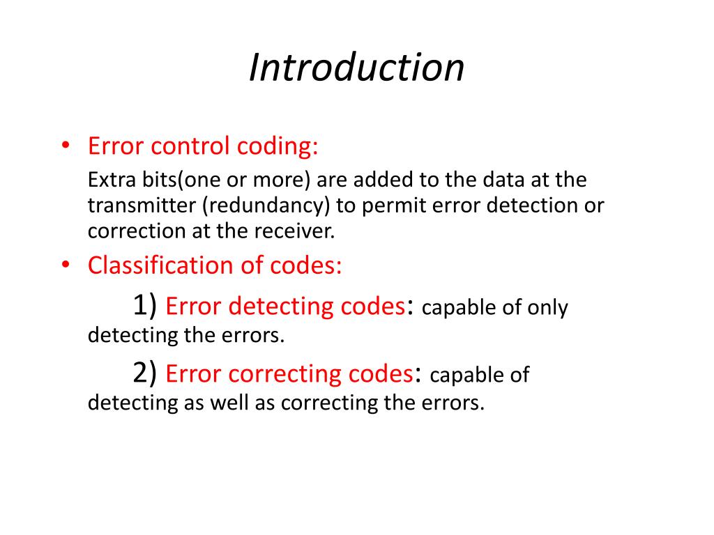PPT Error Control Coding PowerPoint Presentation, free download ID