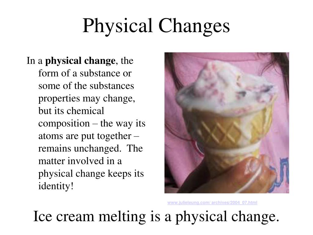 PPT Changes in Matter Physical VS Chemical Changes PowerPoint