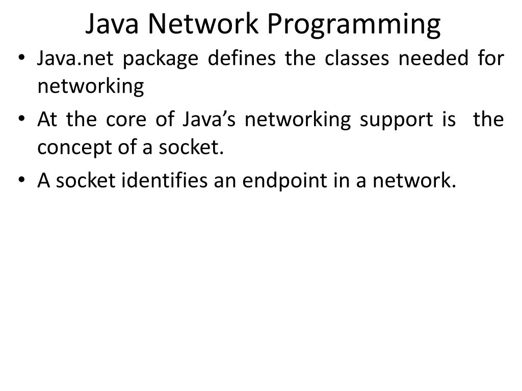PPT Java Network Programming PowerPoint Presentation, free download
