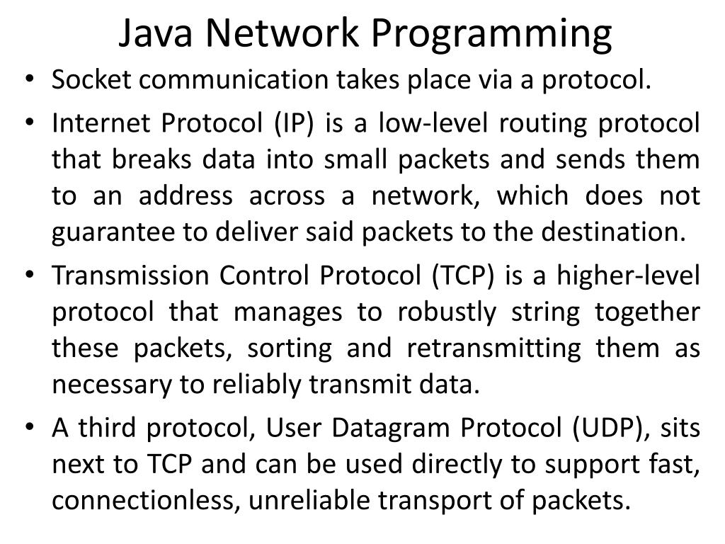PPT Java Network Programming PowerPoint Presentation, free download
