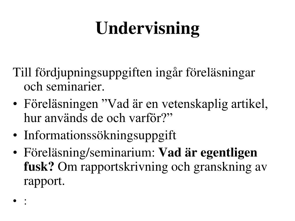 PPT Seminarieuppgift i TIKkursen PowerPoint Presentation, free