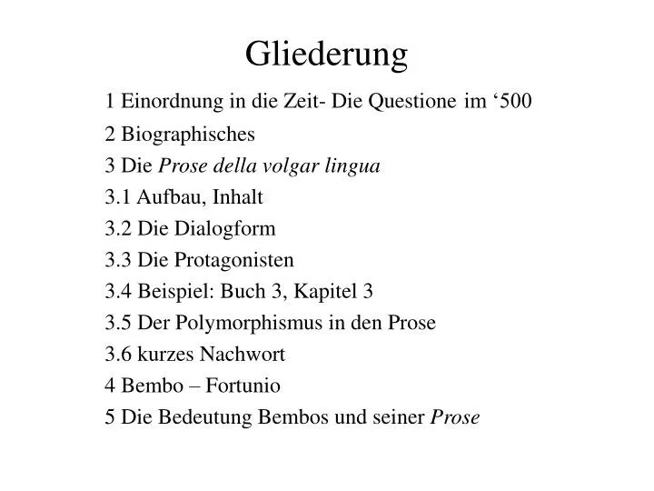PPT Gliederung PowerPoint Presentation, free download