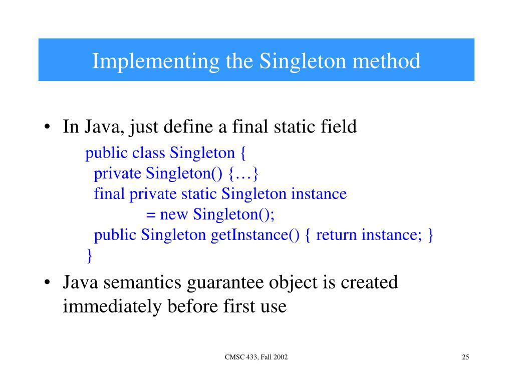 PPT CMSC838P, Spring 2005 Design Patterns PowerPoint Presentation