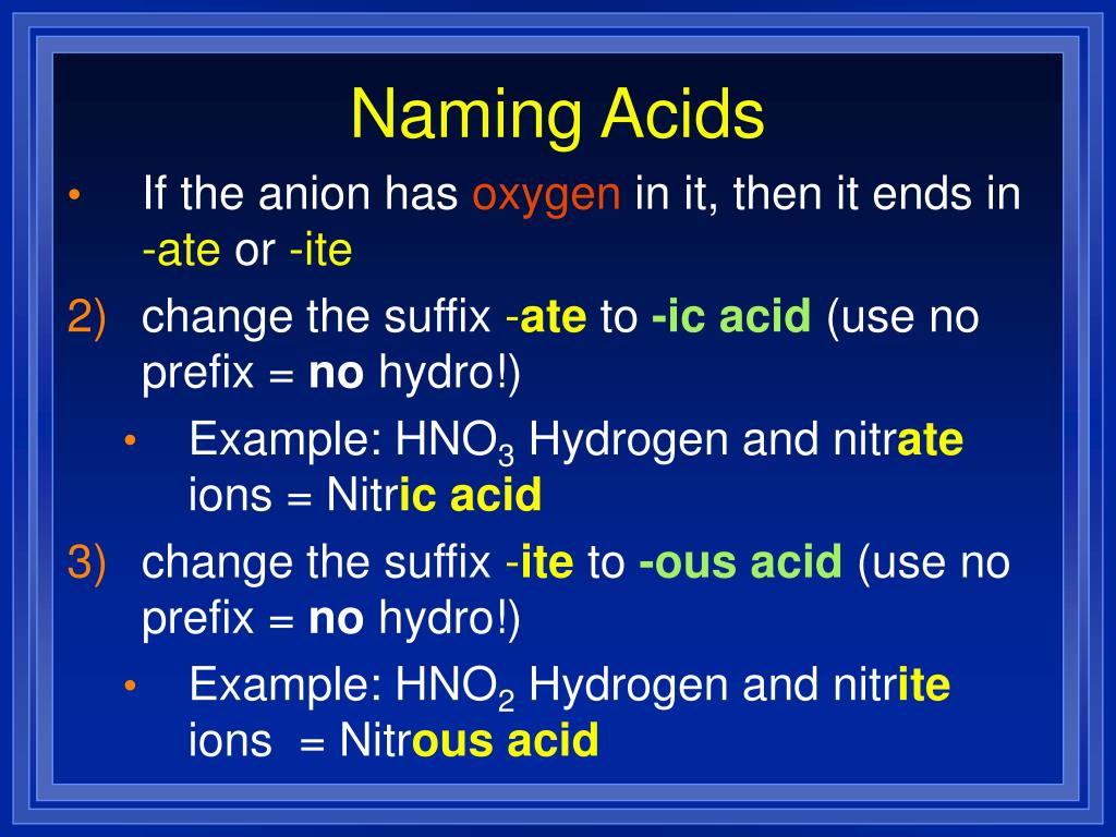 PPT Chapter 9 “Chemical Names and Formulas” PowerPoint Presentation
