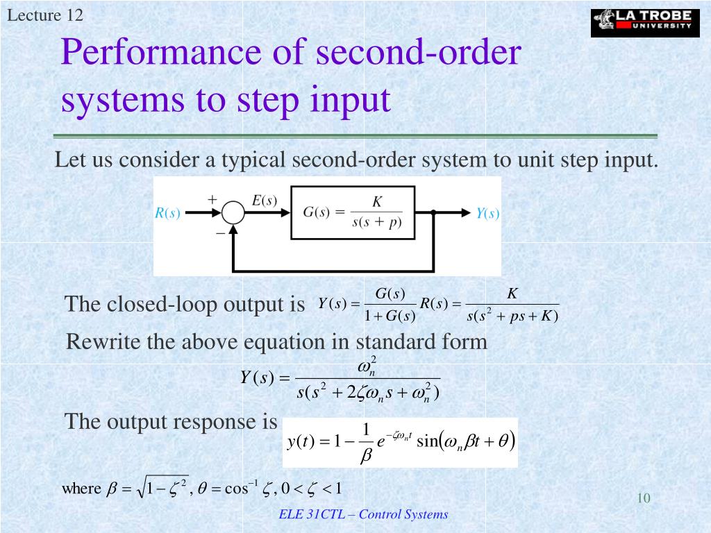 PPT Performance of secondorder systems PowerPoint Presentation, free