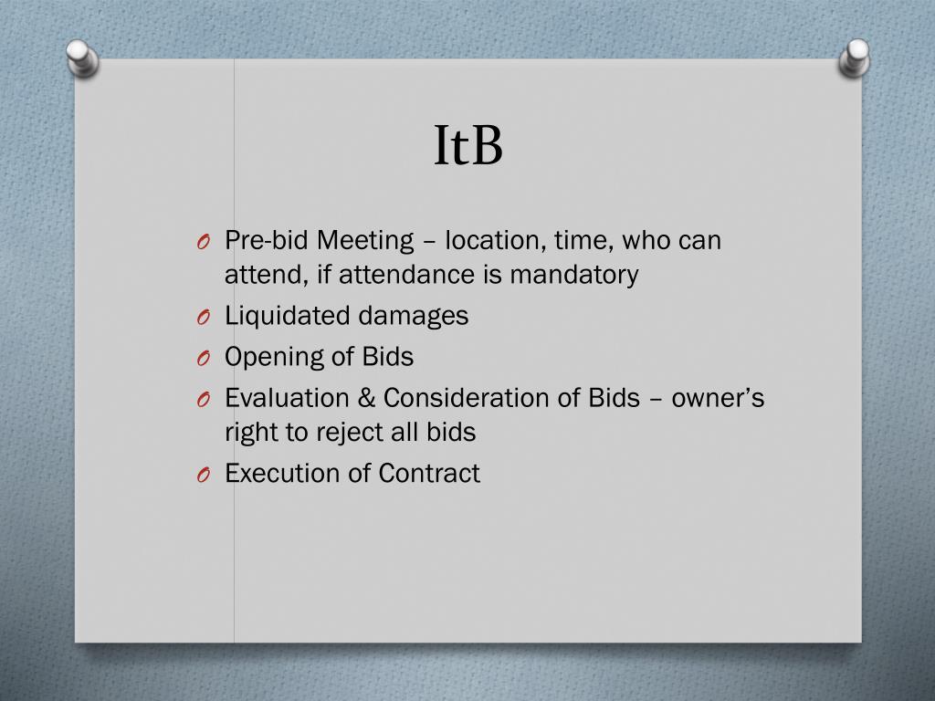PPT Bidding Requirements PowerPoint Presentation, free download ID