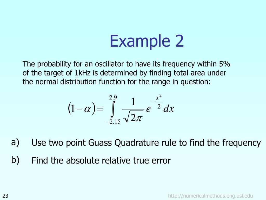 PPT Gauss Quadrature Rule of Integration PowerPoint Presentation