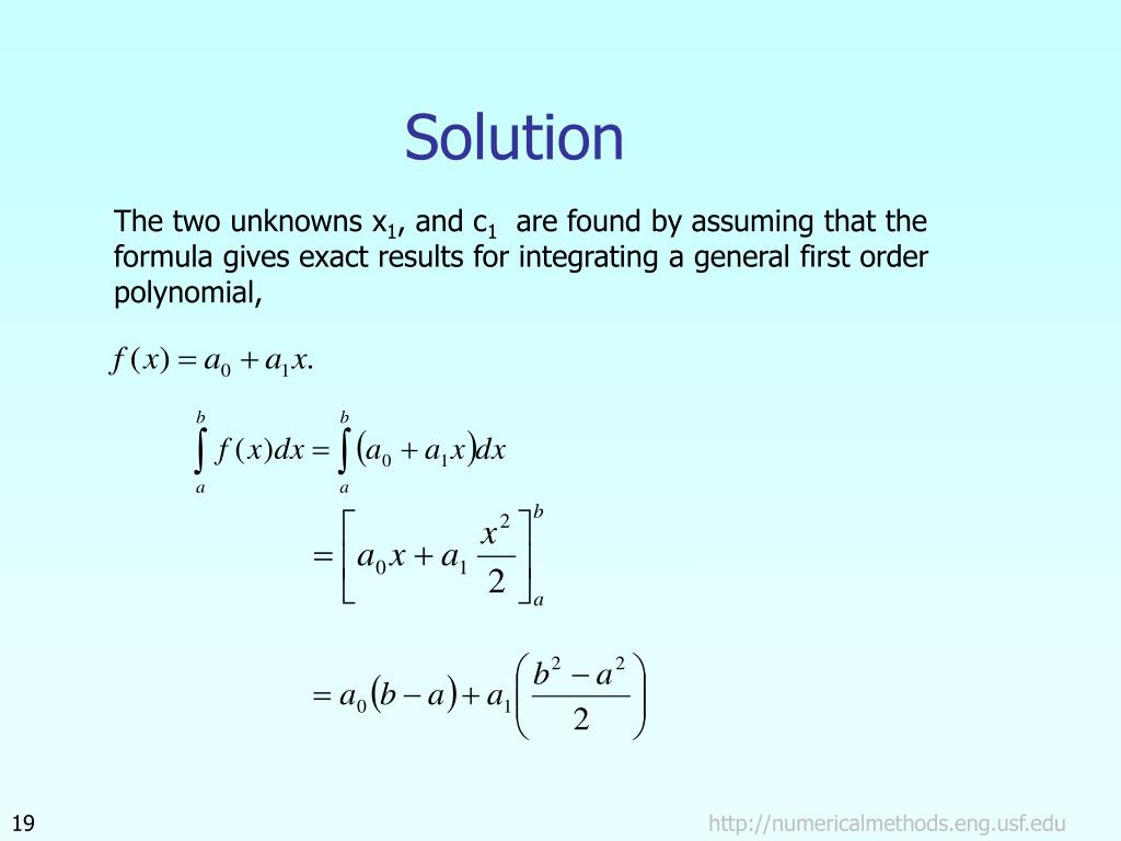 PPT Gauss Quadrature Rule of Integration PowerPoint Presentation