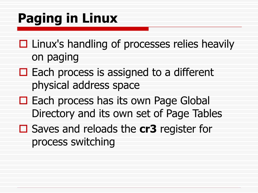 PPT Advanced Operating Systems Linux Memory Management PowerPoint