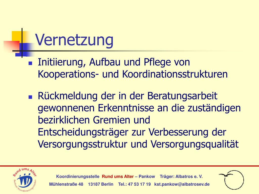 PPT Arbeitsgemeinschaft Berliner Koordinierungsstellen Rund ums Alter