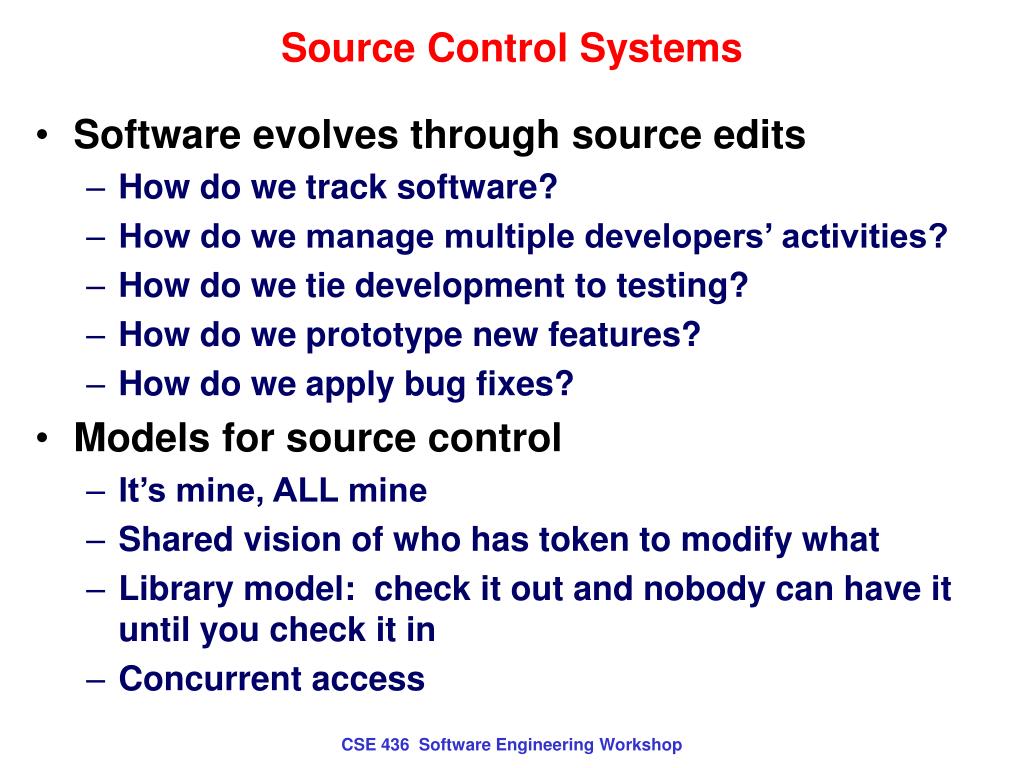 PPT CSE 436—Requirements and Version Control Systems PowerPoint