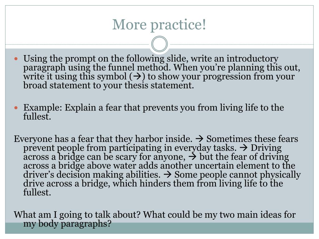 PPT Introductory Paragraphs PowerPoint Presentation, free download