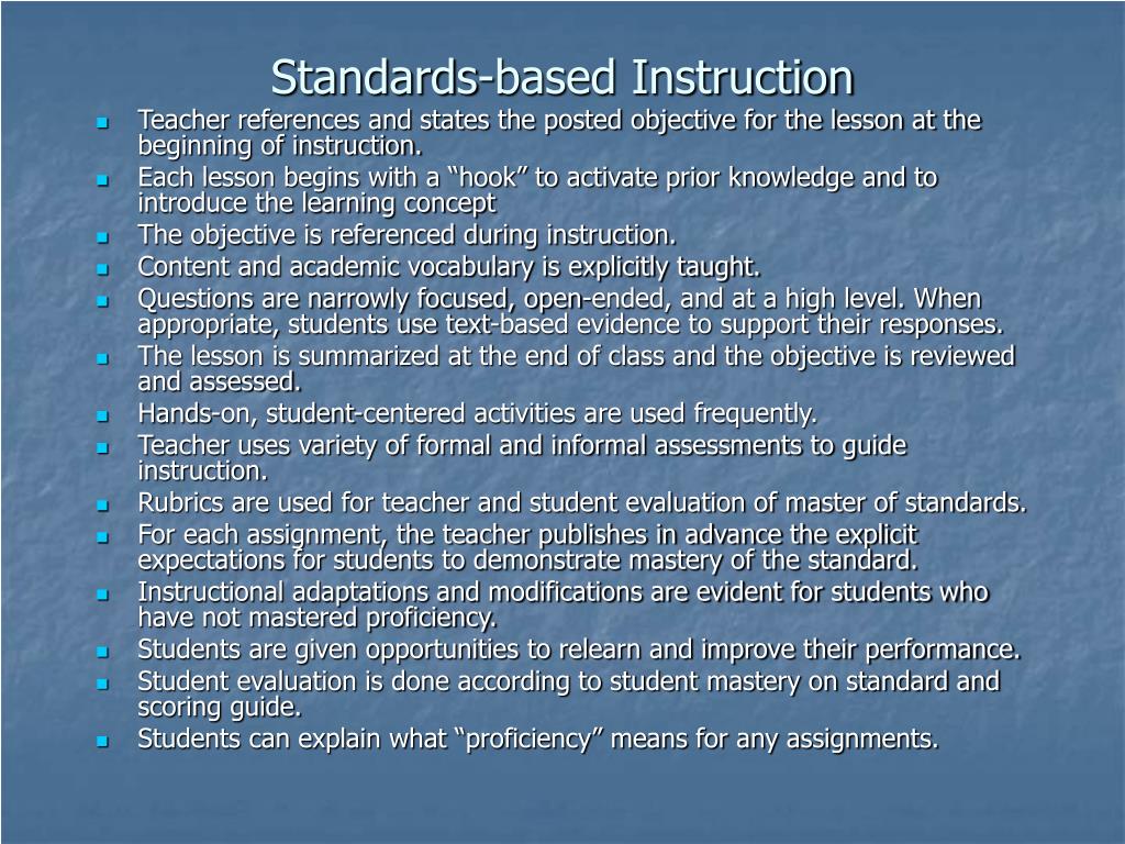 PPT What is a Standardsbased Classroom PowerPoint Presentation, free
