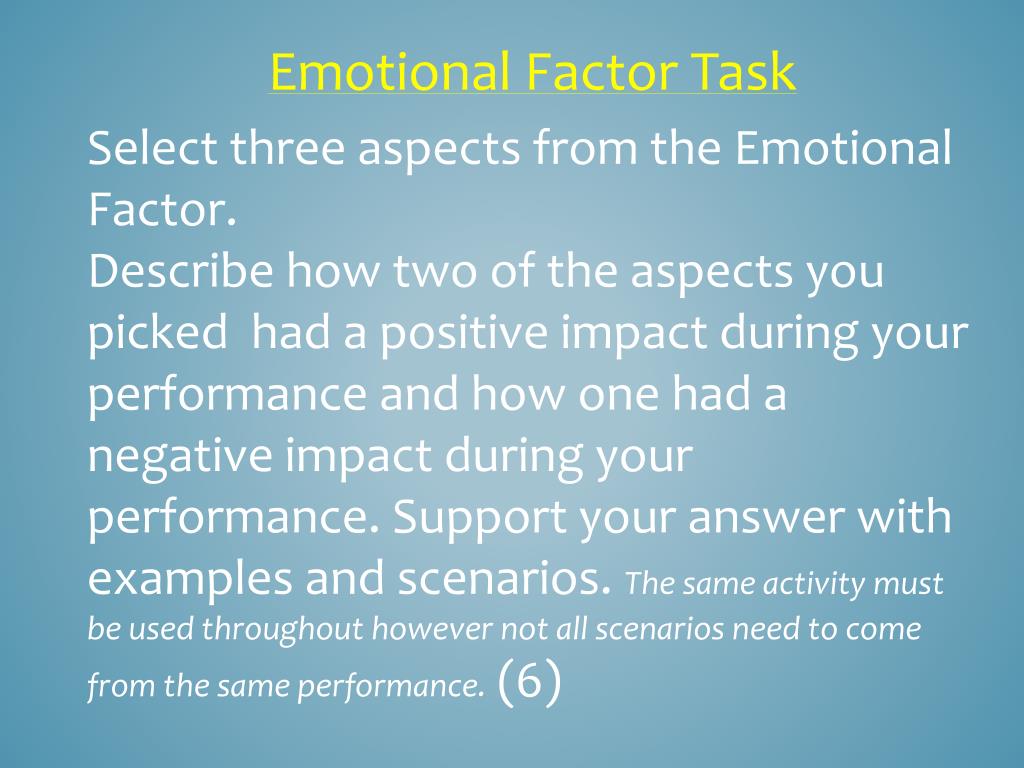 PPT Higher PE the Emotional Factor PowerPoint Presentation, free