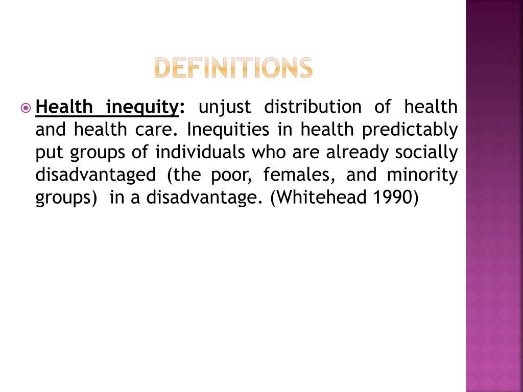 What Is Health Inequity Definition DEFINITION HWK