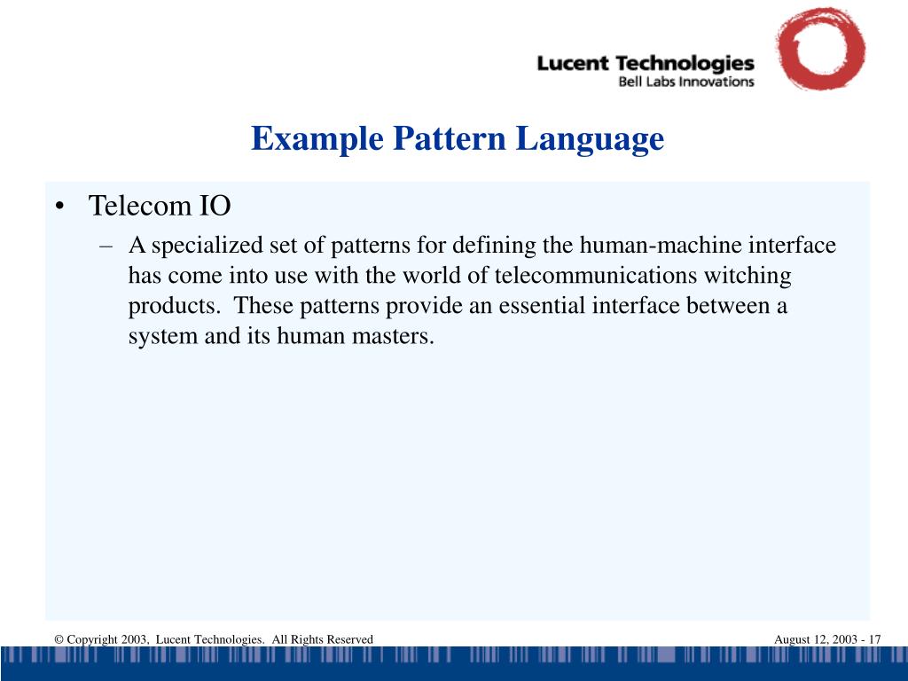 PPT Pattern Languages PowerPoint Presentation, free download ID6394503