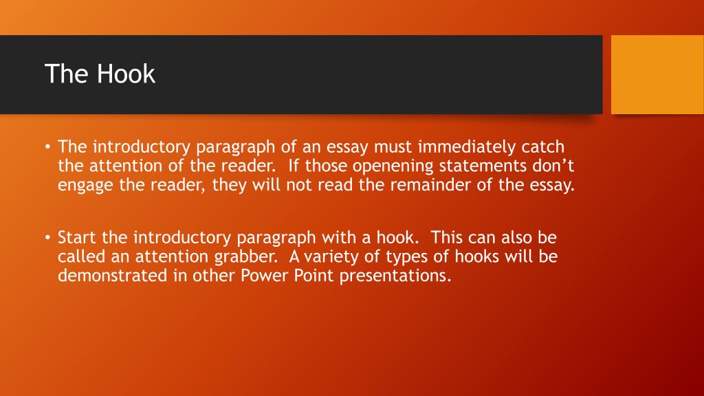 PPT Creating an Introductory Paragraph for an Essay PowerPoint