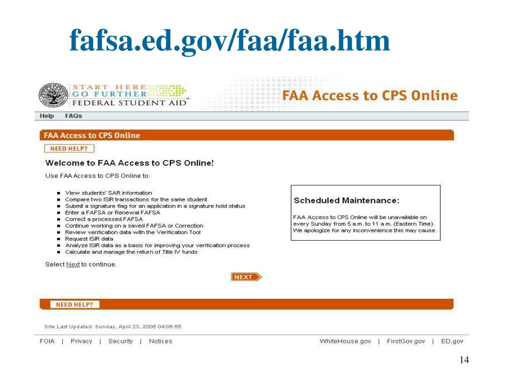 PPT Walking through Federal Student Aid Web Sites PowerPoint