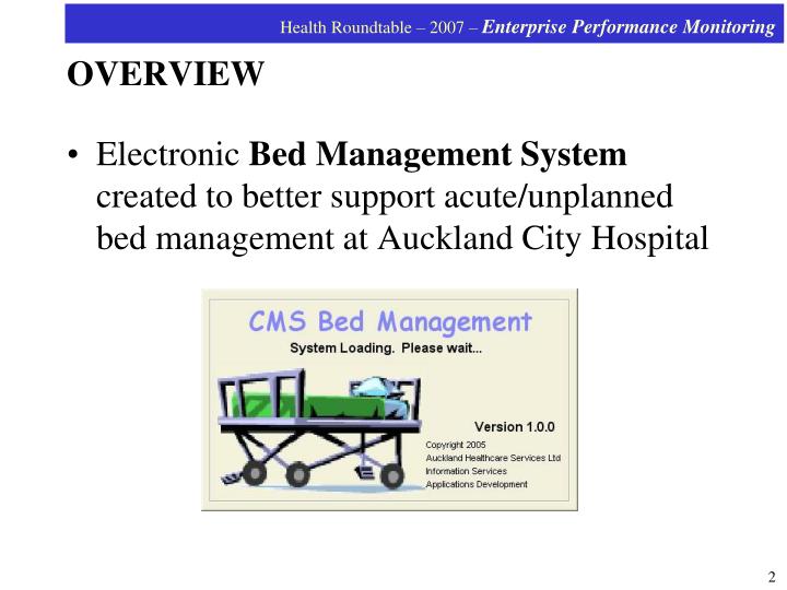 PPT Bed Management Presenter Denise Manning Hospital Auckland City