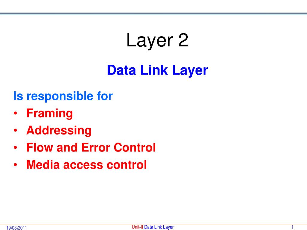 PPT Layer 2 Data Link Layer PowerPoint Presentation, free download ID6418287