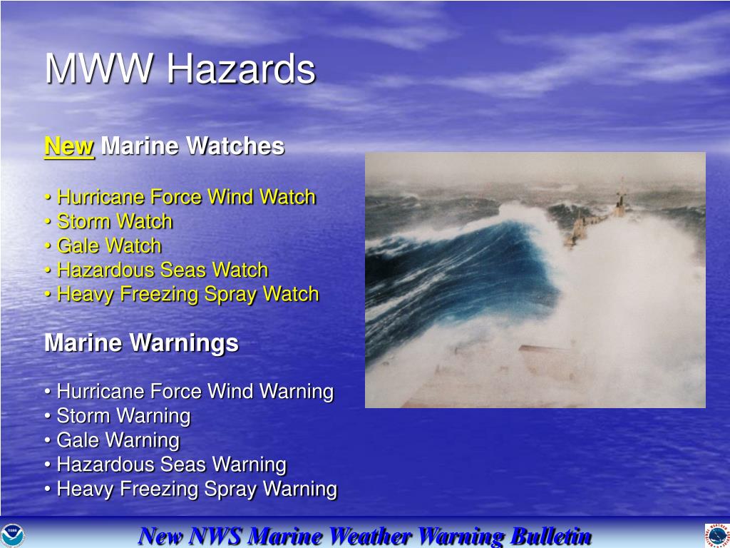 PPT New Marine Weather Warning, Segmented HLS and VTEC in Tsunami