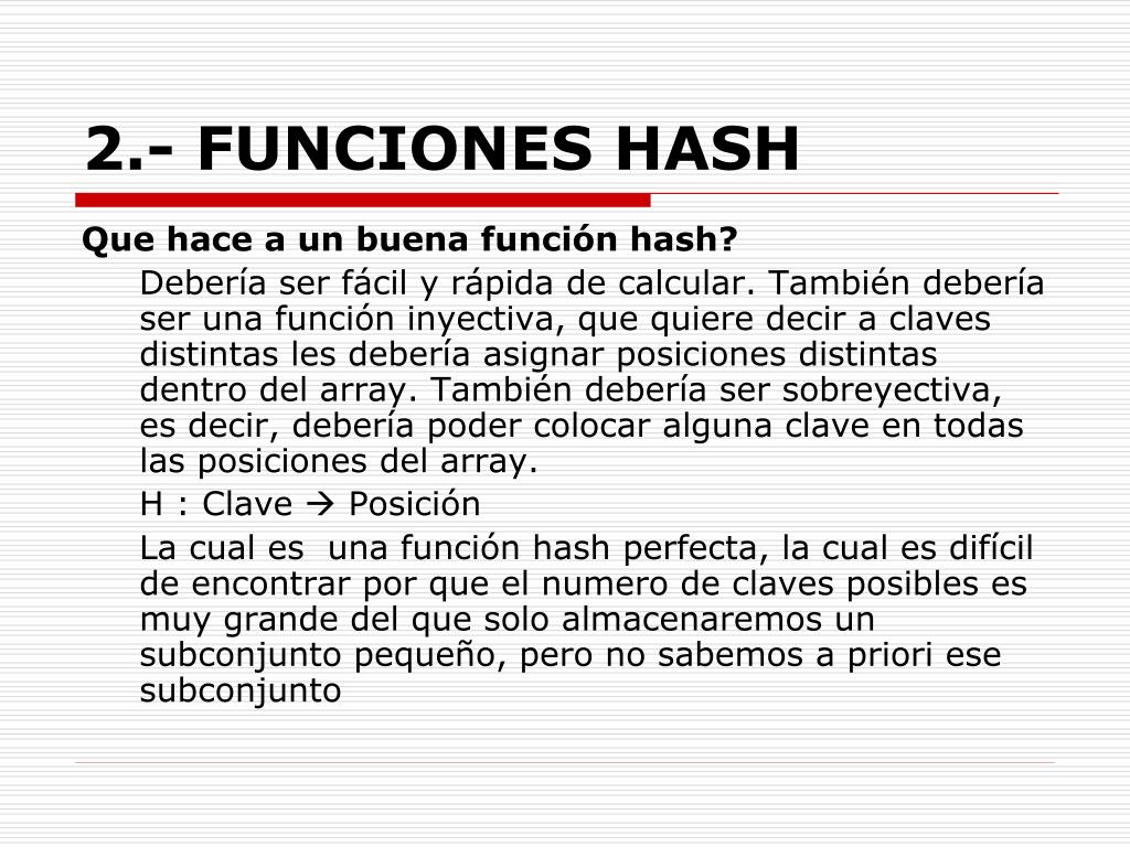 PPT TABLAS HASH PowerPoint Presentation, free download ID6426495