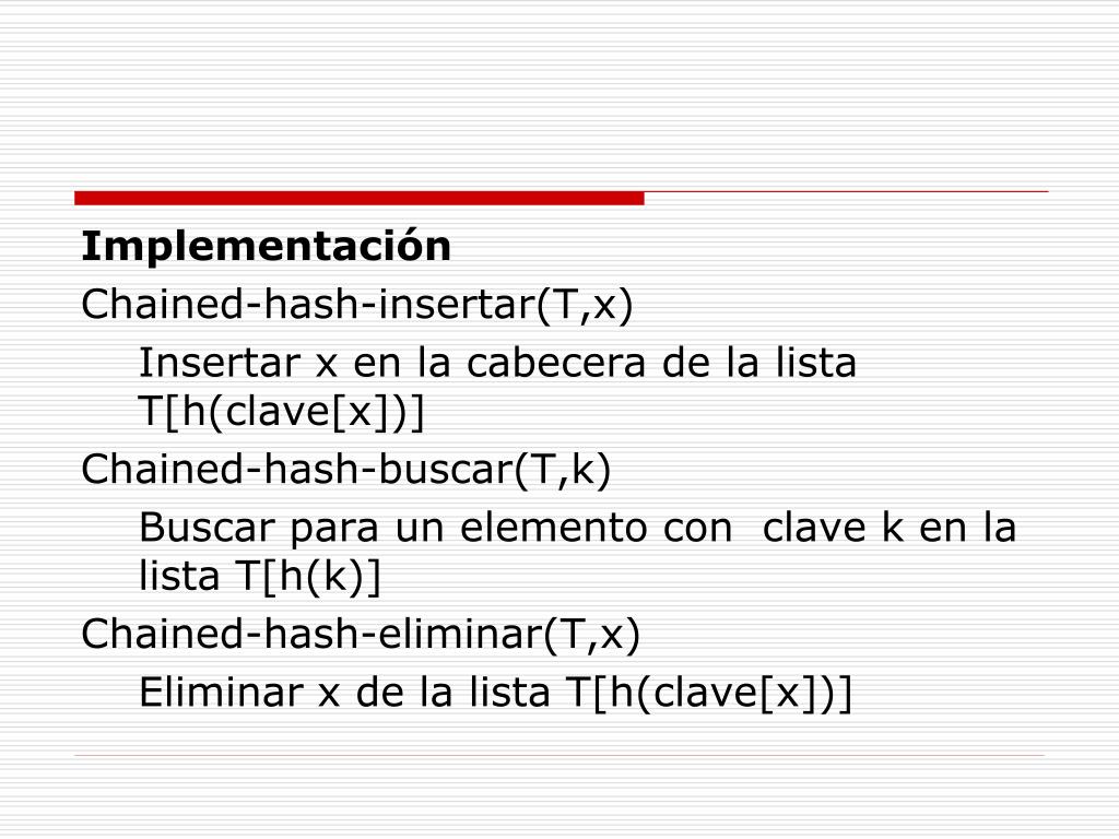 PPT TABLAS HASH PowerPoint Presentation, free download ID6426495