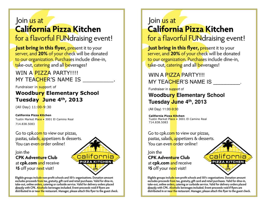 PPT California Pizza Kitchen Tustin Market Place • 3001 El Camino