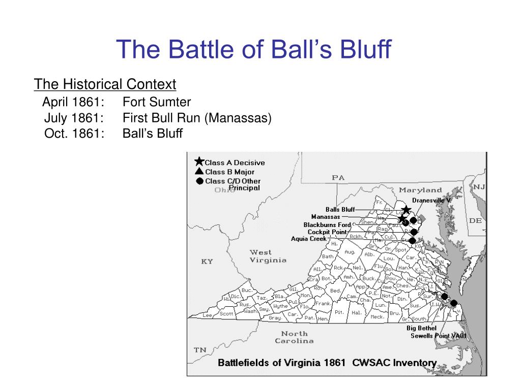 PPT Encountering History The Battle of Ball’s Bluff PowerPoint