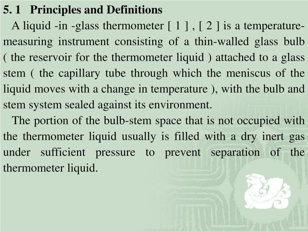 PPT Chapter 5 LIQUID IN GLASS THERMOMETERS PowerPoint Presentation ID6446359