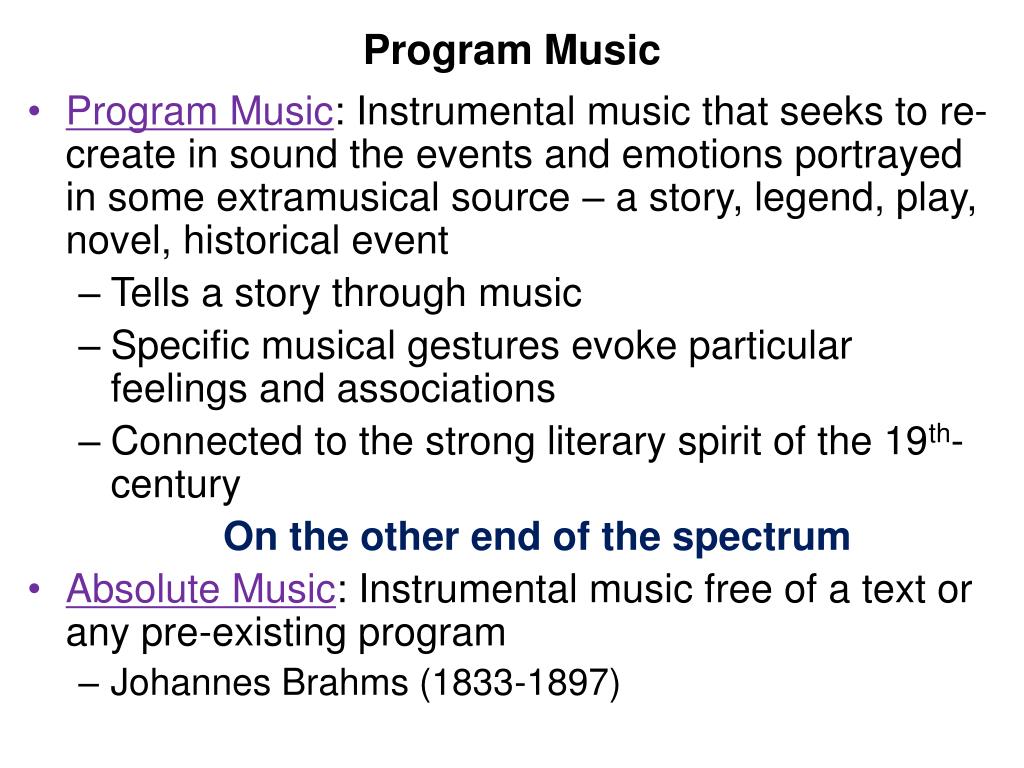 PPT Chapter 21 Romantic Music Program Music, Ballet, and Musical