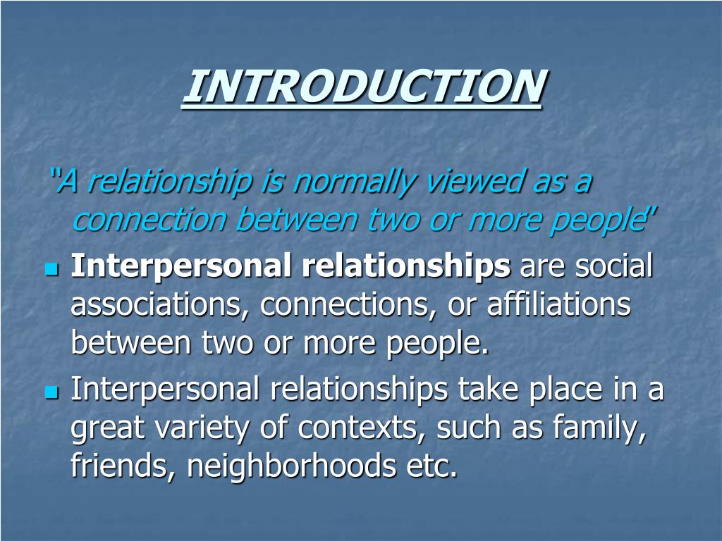 PPT INTERPERSONAL RELATIONSHIP PowerPoint Presentation, free download