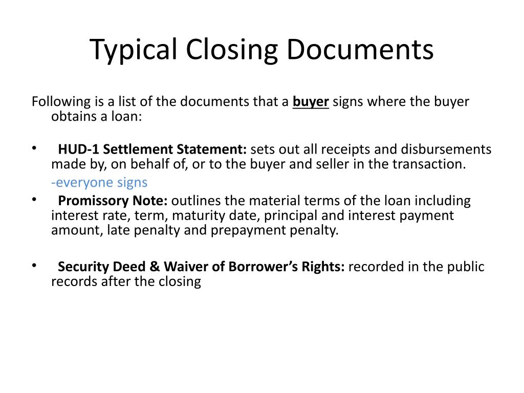 PPT Residential Real Estate Closings in PowerPoint