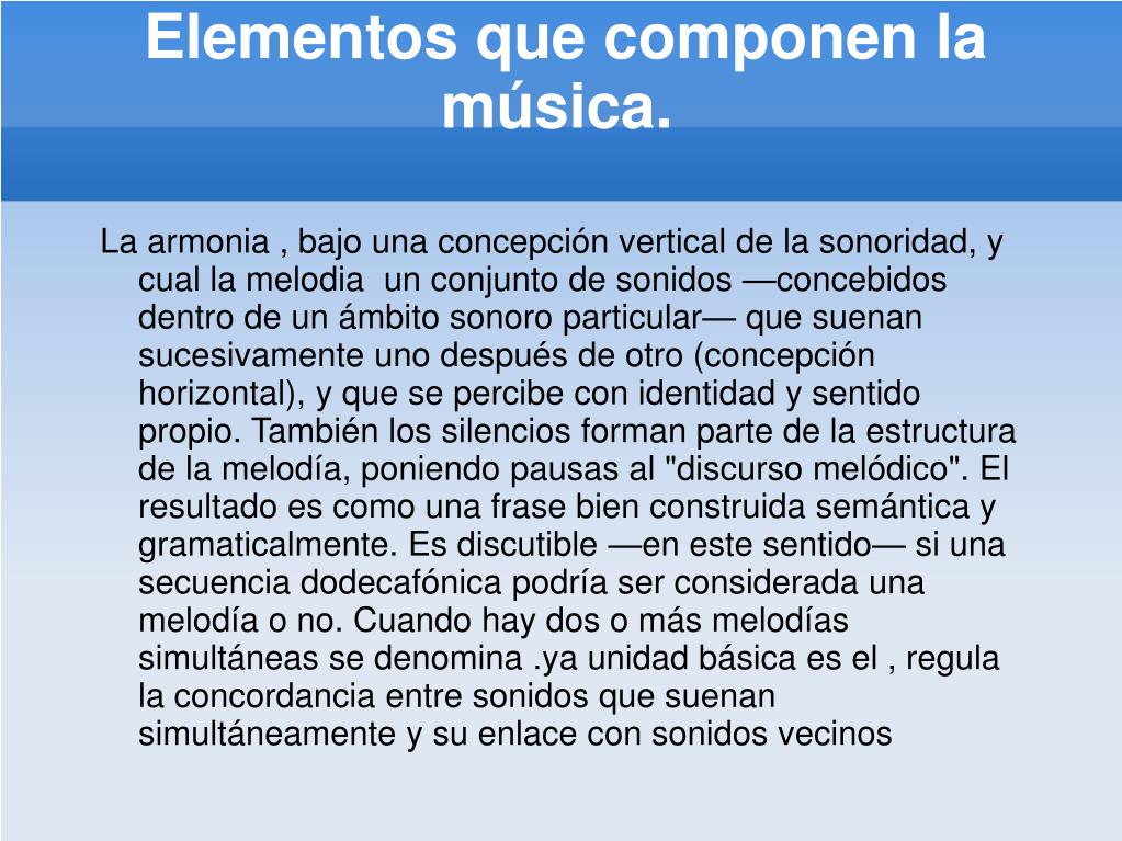 PPT La Música PowerPoint Presentation, free download ID6466254