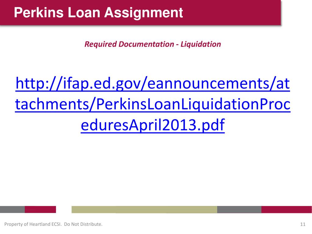 PPT Perkins Loans To Assign Or Not To Assign PowerPoint