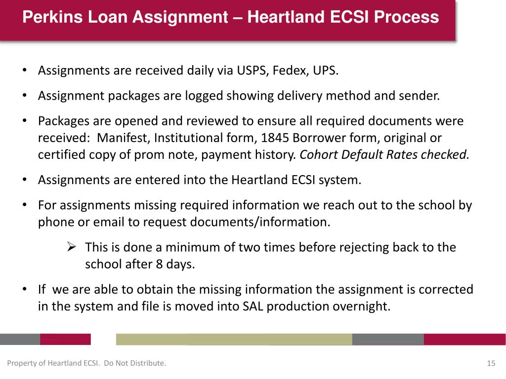 PPT Perkins Loans To Assign Or Not To Assign PowerPoint