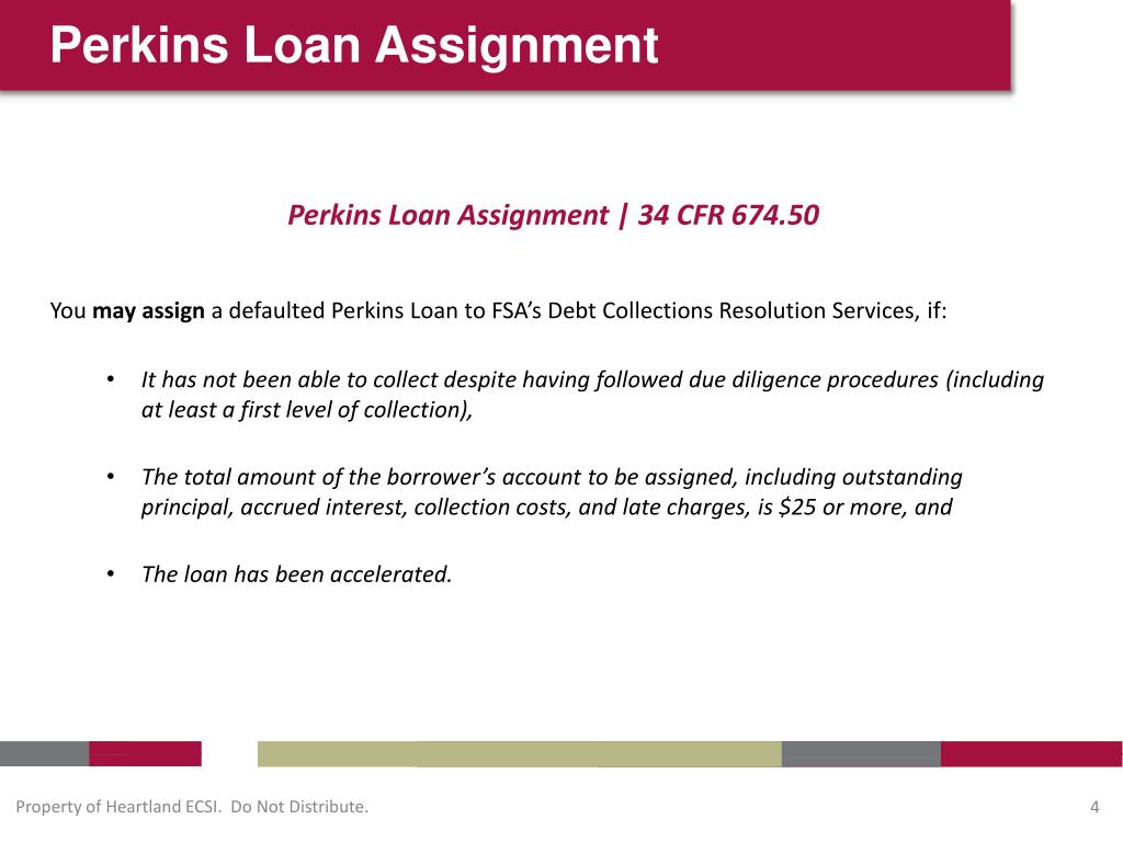 PPT Perkins Loans To Assign Or Not To Assign PowerPoint